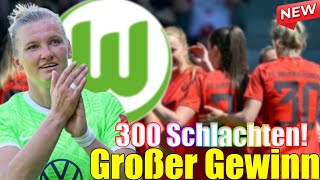 Alexandra Popp stand bei ihrem 300 Bundesligaspiel auf dem Feld Der Wolfsburg hat groß gewonnen [upl. by Jann]