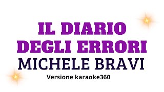 Il diario degli errori  Michele Bravi versione karaoke [upl. by Eikcir]