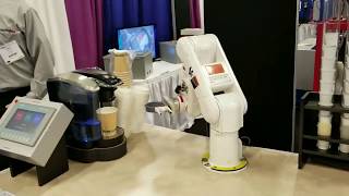 Intelitek Educational Robot serves Coffee Motoman MHJF [upl. by Polard]