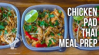 Healthy Chicken Pad Thai Meal Prep  Pad Thai con Pollo [upl. by Haerr]