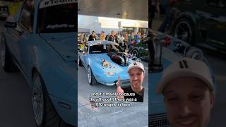 Twin turbo Miata Lambo engine swap SEMA build reaction [upl. by Steady]