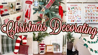 🎄 FESTIVE CHRISTMAS DECORATING IDEAS 🎄 Traditional Kid Friendly Living Room Christmas Decor [upl. by Yessej]