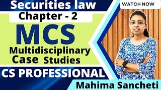 Multidisciplinary Case Studies  MCS CS Professional MDCS CS Profcsprofessional youtube csexams [upl. by Jones]