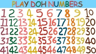 Play Doh Numbers 1 to 50  Learn to Count 1 to 50  Kids Number Song  Kids Nursery Rhymes  Playdoh [upl. by Bortz12]