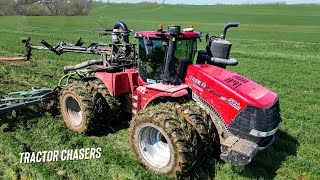 Case IH 580 Tractor Dragline Manure Spreader [upl. by Ciardap]