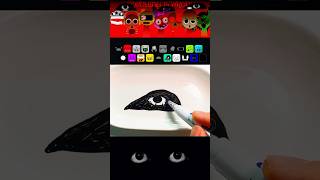 I drew BLACK EYE from Sprunki Incredibox with a pen on the water [upl. by Ilatan257]