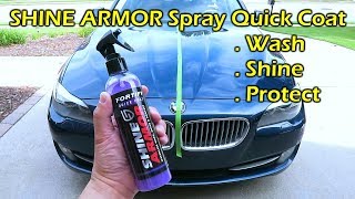 SHINE ARMOR Spray On Quick Ceramic Coat For Your Car [upl. by Ahter]