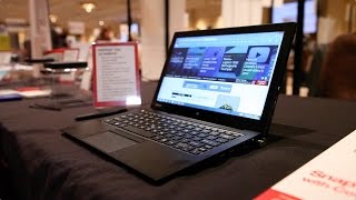 Toshiba Portege Z20t handson at CES 2015 [upl. by Atnoed]