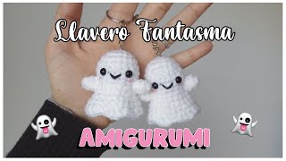 TUTORIAL Llavero fantasma amigurumi  halloween [upl. by Ahsenyl]