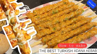 NEW Turkish 🇹🇷 Kebab With Special Seasoning l Turkish Chicken Adana Kebab Recipe l Homemade SKEWERS [upl. by Nauqit]