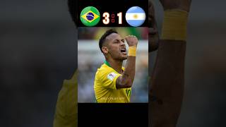 Brazil 🆚️ Argentina 31 imaginery match highlights shorts football youtube ronaldo messi [upl. by Goltz553]