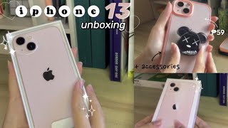 PINK IPHONE 13 UNBOXING  iphone cases from shopee Philippines [upl. by Ramyaj218]