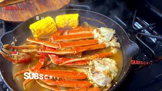 SNOW CRABS SEAFOOD BOIL LOW CARB AND DELICIOUS seafoodboil lowcarbrecipes [upl. by Aihsekan]