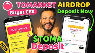 Tomarket Airdrop Pre Deposit on Bitget CEX  TOMA Pre Deposit on Bitget  Tomarket Withdrawal Now [upl. by Orenid]