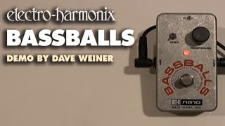 ElectroHarmonix Bassballs Twin Dynamic Envelope Filter EHX Pedal Demo by Dave Weiner [upl. by Dorene]