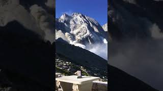 Massive Rock quotAvalanchequot Forces Evacuations in Swiss Alps [upl. by Annodam61]