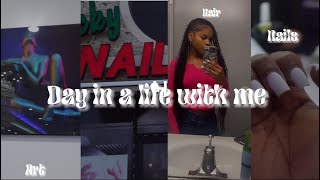 A DAY IN A LIFE WITH ME  NAILS HAIR ETCC [upl. by Bidget]