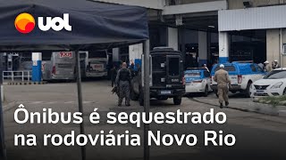 Ônibus sequestrado no Rio Homem faz reféns em sequestro de ônibus na rodoviária Novo Rio vídeos [upl. by Adah]