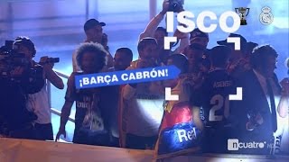 Isco ¡Barça Cabrón  Celebracion Cibeles Real Madrid  Liga 2017 [upl. by Sherburn]