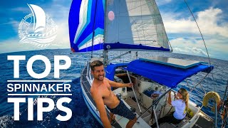 HOW TO SAIL with a SPINNAKER  Top Tips  Sailing Yacht Florence Ep94 [upl. by Noid]