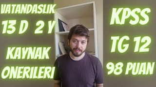 KPSS 2024 VATANDAŞLIK KAYNAK ÖNERİLERİ [upl. by Young]