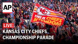 Kansas City Chiefs parade 2024 Full speeches from Patrick Mahomes Travis Kelce [upl. by Munshi]