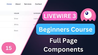 Full Page Components  Laravel Livewire 3 for Beginners EP15 [upl. by Baalman448]