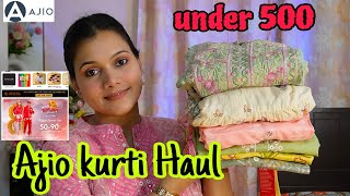 💕Ajio kurti Haul under 500💕Avaasa kurti Haul under 500 Flat 70 off💕Ajio 8th Birthday sale Haul💕 [upl. by Quillon]