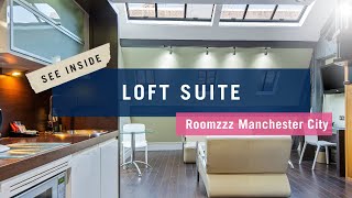 Loft Suite  Apartment Tour  Roomzzz Manchester City [upl. by Ahtiuqal]