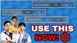 SECRET SETTINGS THAT PRO PLAYERS USE  MOBILE LEGENDS [upl. by Assanav]