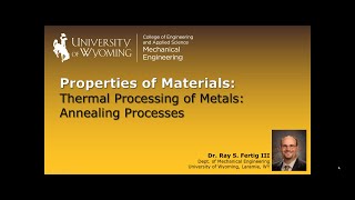 71 Thermal Processing of Metals Annealing Processes [upl. by Brigg]