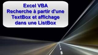 Excel VBA  Comment utiliser les contrôles textBox et ListBox [upl. by Dyche]