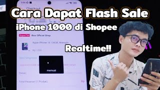 Full Review  Cara Dapat Flash Sale iPhone 1000 di Shopee Terbaru 2024 [upl. by Nythsa]