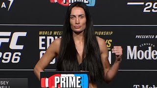 Casey ONeill and Ariane Lipski  Official Weighins  UFC 296 Edwards vs Covington  rWMMA [upl. by Kciwdahc]