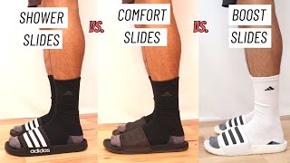 ULTIMATE Adidas Slides Guide  Which Is Best Adilette Shower vs Comfort vs Boost Slides [upl. by Viviana]