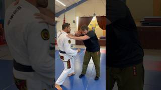 NECK GRAB defence demo  Sensei Mus Self defence BJJ Jiujitsu [upl. by Llehcear]