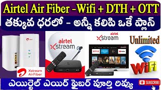 Airtel AirFiber Full Review  Unlimited Internet  DTH  OTT  Airtel Xstream Fiber Installation [upl. by Airym]