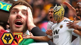 JIMENEZ WEARS SIN CARA MASK AT WEMBLEY Wolves Vs Watford FA Cup Semi Final Vlog [upl. by Nort]