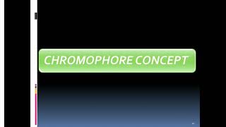 Chromophore concept Auxochrome [upl. by Isaac]