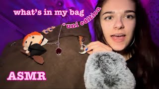 ASMR what’s in my uni bag ✏️📚🎒 [upl. by Jaela]