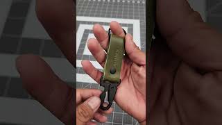 Making leather keychain with bottle opener leatheraccessories leathergoods handmade madeinusa [upl. by Ainattirb]