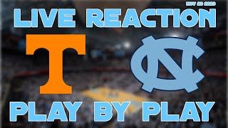 Tennessee Vs North Carolina Live Reaction Play By Play CBB [upl. by Nailimixam]