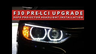 F30 PRELCI ANGEL EYES UPGRADE  DEPO HEADLIGHT INSTALLATION [upl. by Elyac847]