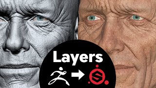 How to Transfer Layers from Zbrush to Substance Painter [upl. by Nahttam940]