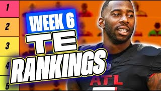 🔥 NEW Top 15 TE RANKINGS for Week 6 Fantasy Football 🚀  Fantasy Football Rankings [upl. by Og]