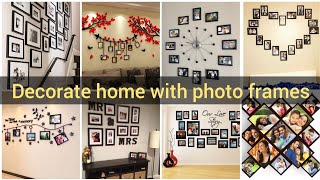 Decorate your space using photo frames  DIY wall art ideas with photo frames look expensive [upl. by Liebman]