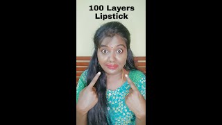 100 Layers Challenge  Lipstick Challenge [upl. by Enytsirhc]