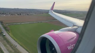 Wizz Air A321neo Landing at Grenoble Alpes Isere Airport GNB [upl. by Estey]