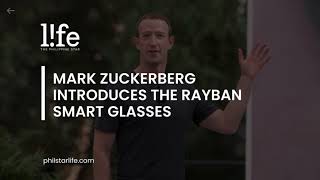 Mark Zuckerberg Unveils AI Smart Glasses  PhilSTAR Life [upl. by Junna]