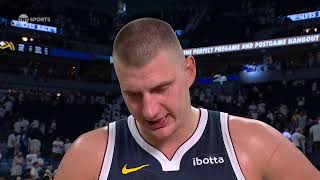 Nikola Jokic talks tying the series 22 Postgame Interview 🎤 [upl. by Nahej389]